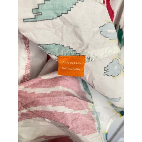 OLIPHANT Tuckernuck Tie Waist Belt Shirt Dress Maxi Midi Ikat Sumba Red Print XS - Picture 16 of 16